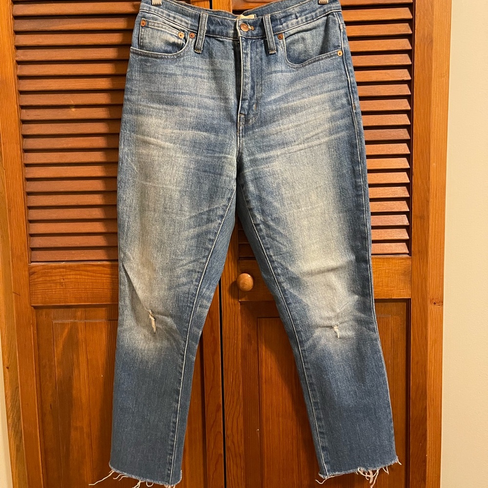 Madewell high-rise slim crop boy Jean